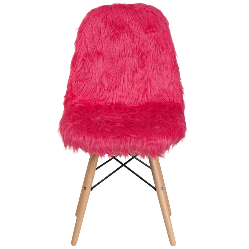 Shaggy Dog Hot Pink Accent Chair