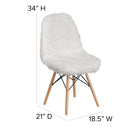 Shaggy Dog White Accent Chair