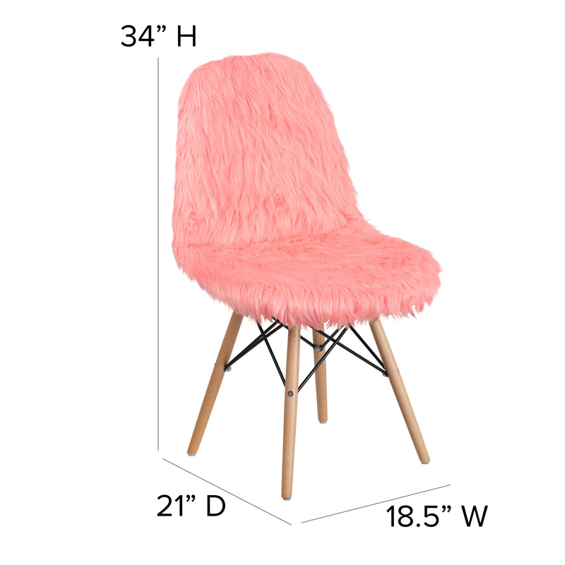 Shaggy Dog Hermosa Pink Accent Chair