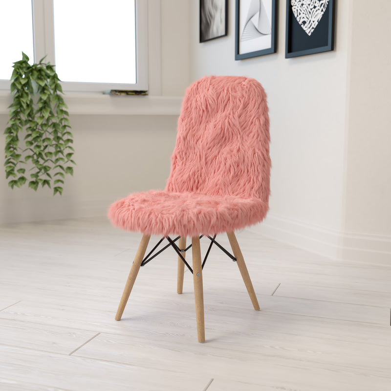 Shaggy Dog Hermosa Pink Accent Chair