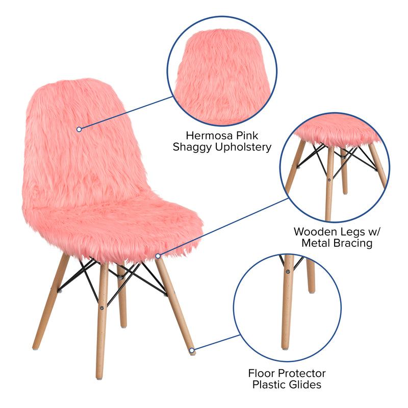 Shaggy Dog Hermosa Pink Accent Chair