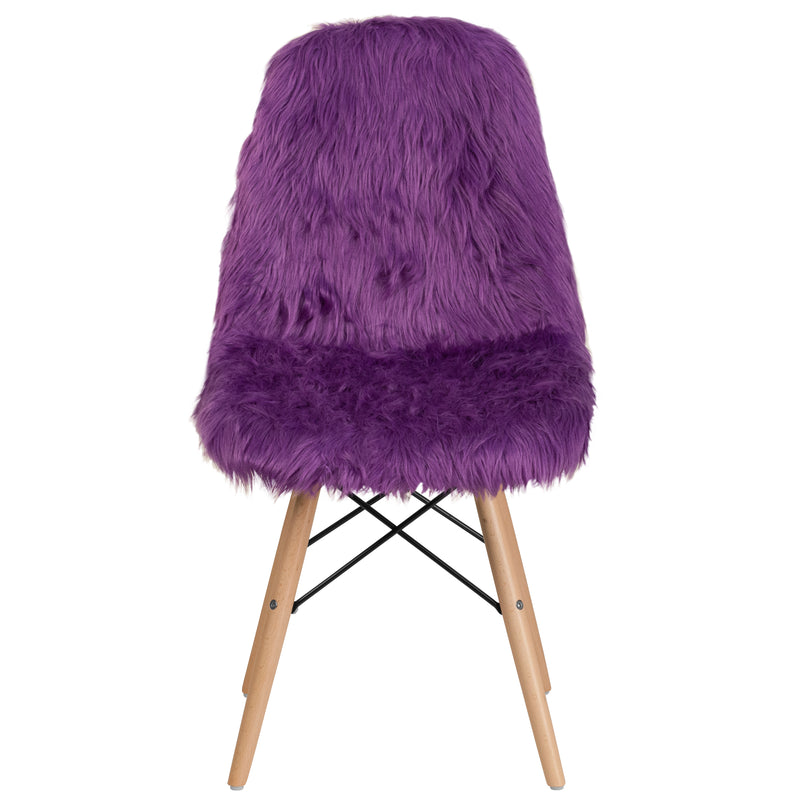 Shaggy Dog Purple Accent Chair