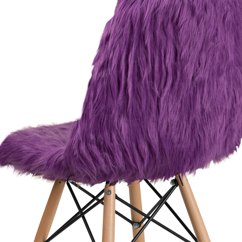 Shaggy Dog Purple Accent Chair