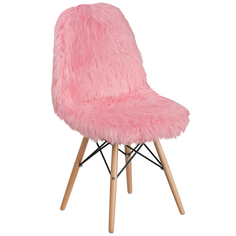 Shaggy Dog Light Pink Accent Chair