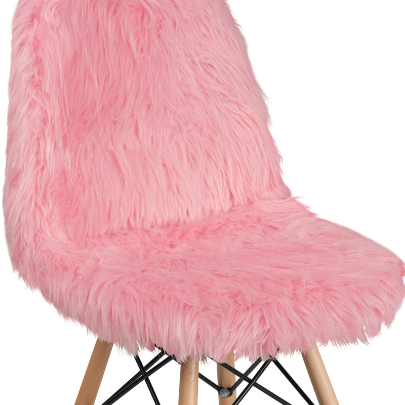 Shaggy Dog Light Pink Accent Chair