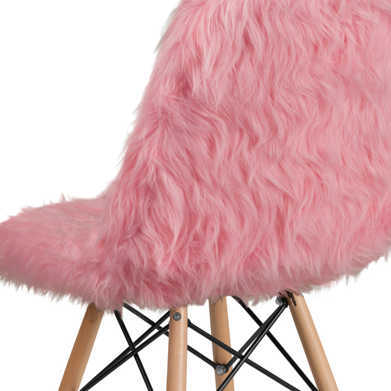 Shaggy Dog Light Pink Accent Chair