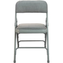 Advantage Grey Padded Metal Folding Chair - Grey 1-in Fabric Seat