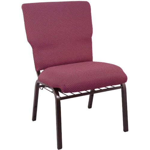 Advantage Burgundy Pattern Discount Church Chair - 21 in. Wide