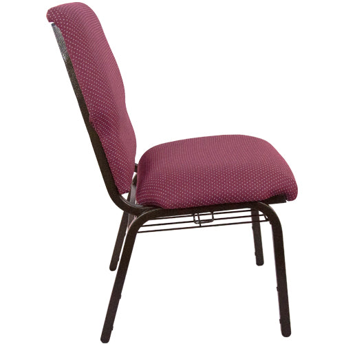 Advantage Burgundy Pattern Discount Church Chair - 21 in. Wide