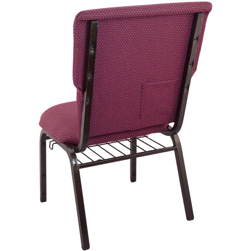 Advantage Burgundy Pattern Discount Church Chair - 21 in. Wide