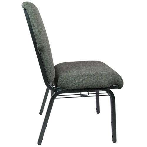 Advantage Charcoal Gray Discount Church Chair - 21 in. Wide