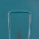 Commercial Grade 24" High Distressed Kelly Blue-Teal Metal Indoor-Outdoor Counter Height Stool with Back