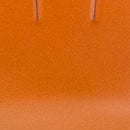 Commercial Grade 24" High Distressed Orange Metal Indoor-Outdoor Counter Height Stool with Back