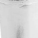 Commercial Grade 24" High Distressed White Metal Indoor-Outdoor Counter Height Stool with Back