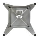 18" Table Height Stool, Stackable Backless Metal Indoor Dining Stool, Commercial Grade Restaurant Stool in Silver - Set of 4