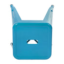 18" Table Height Stool, Stackable Backless Metal Indoor Dining Stool, Commercial Grade Restaurant Stool in Teal - Set of 4