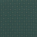 SINGLEWAVE Series 21''W Church Chair in Hunter Green Dot Patterned Fabric with Book Rack - Gold Vein Frame