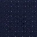 SINGLEWAVE Series 21''W Church Chair in Navy Blue Dot Patterned Fabric with Book Rack - Gold Vein Frame