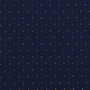SINGLEWAVE Series 21''W Stacking Church Chair in Navy Blue Dot Patterned Fabric - Gold Vein Frame