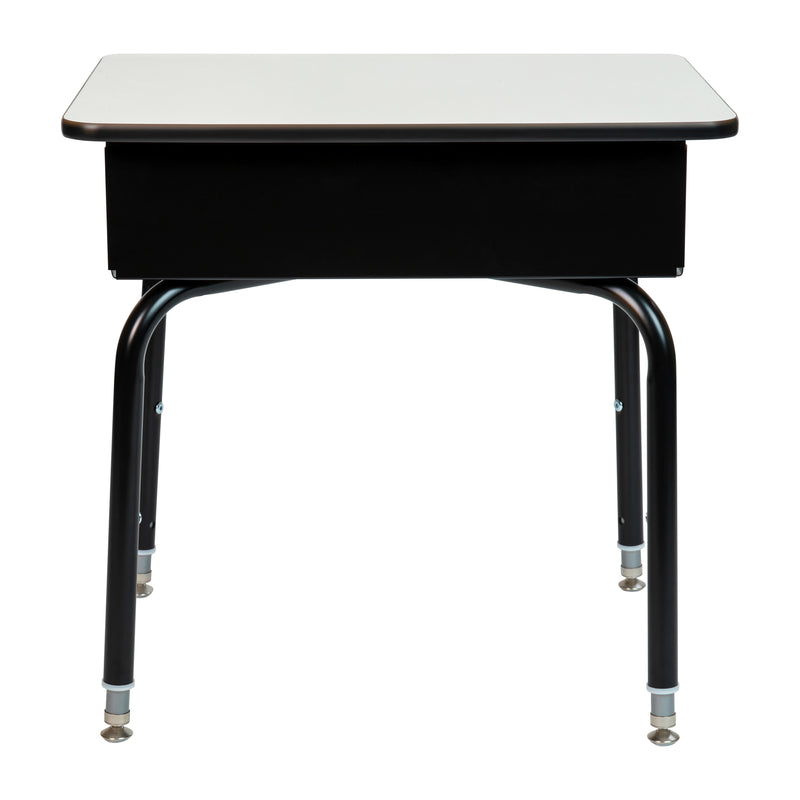 Student Desk with Open Front Metal Book Box - Gray