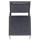 SINGLEWAVE Series Square Back Stacking Banquet Chair in Dark Gray Fabric with Silvervein Frame