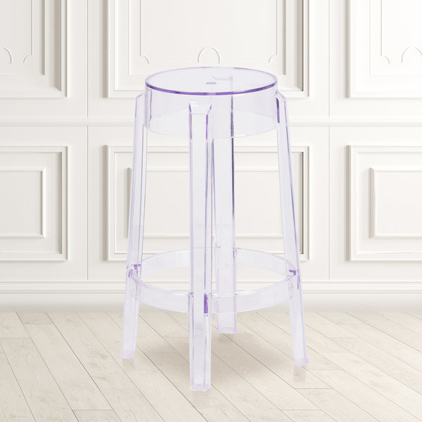 25.75'' High Transparent Counter Height Stool