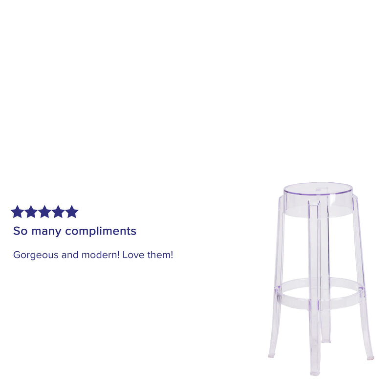 29.75'' High Transparent Barstool