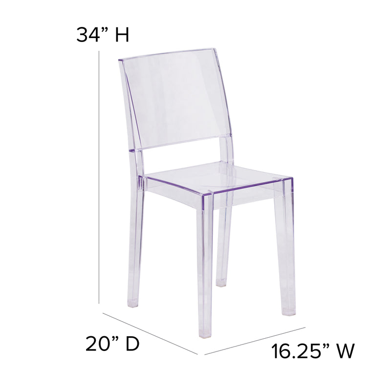 Phantom Series Transparent Stacking Side Chair