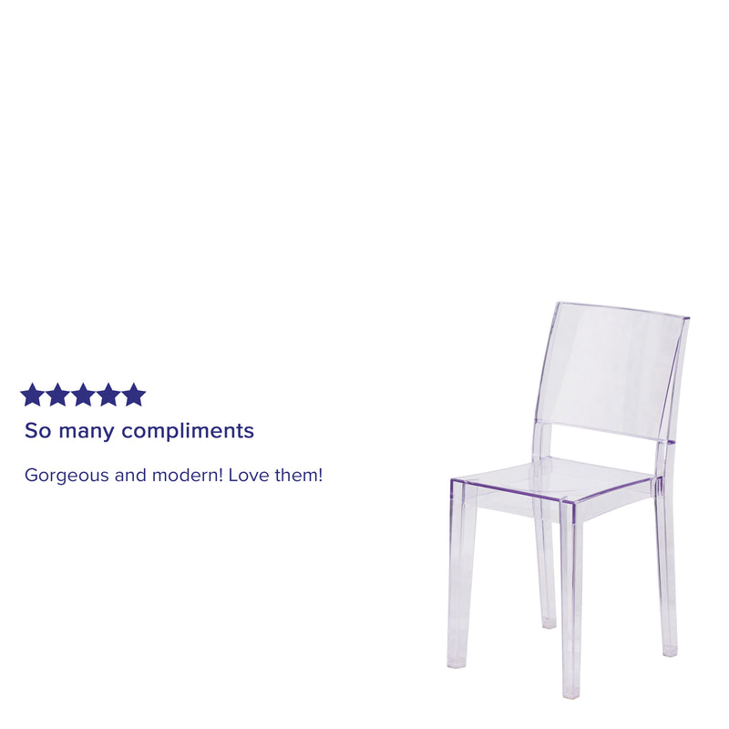 Phantom Series Transparent Stacking Side Chair