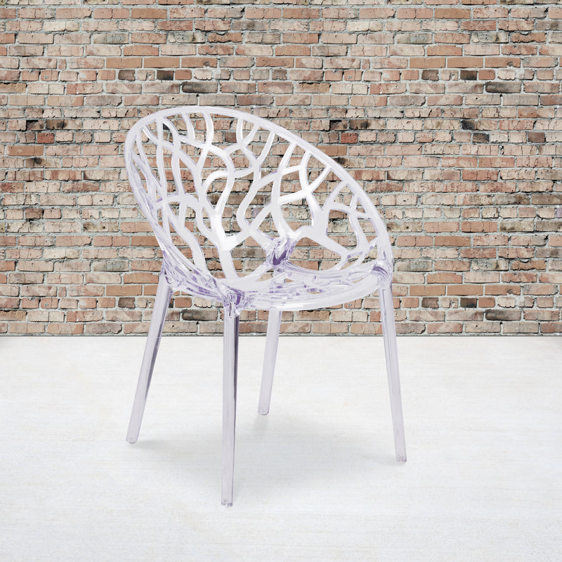 Specter Series Transparent Stacking Side Chair