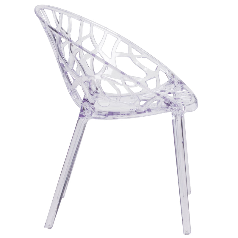 Specter Series Transparent Stacking Side Chair