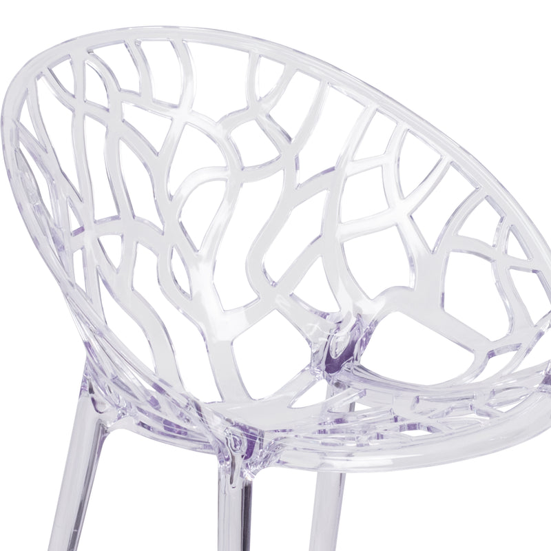 Specter Series Transparent Stacking Side Chair