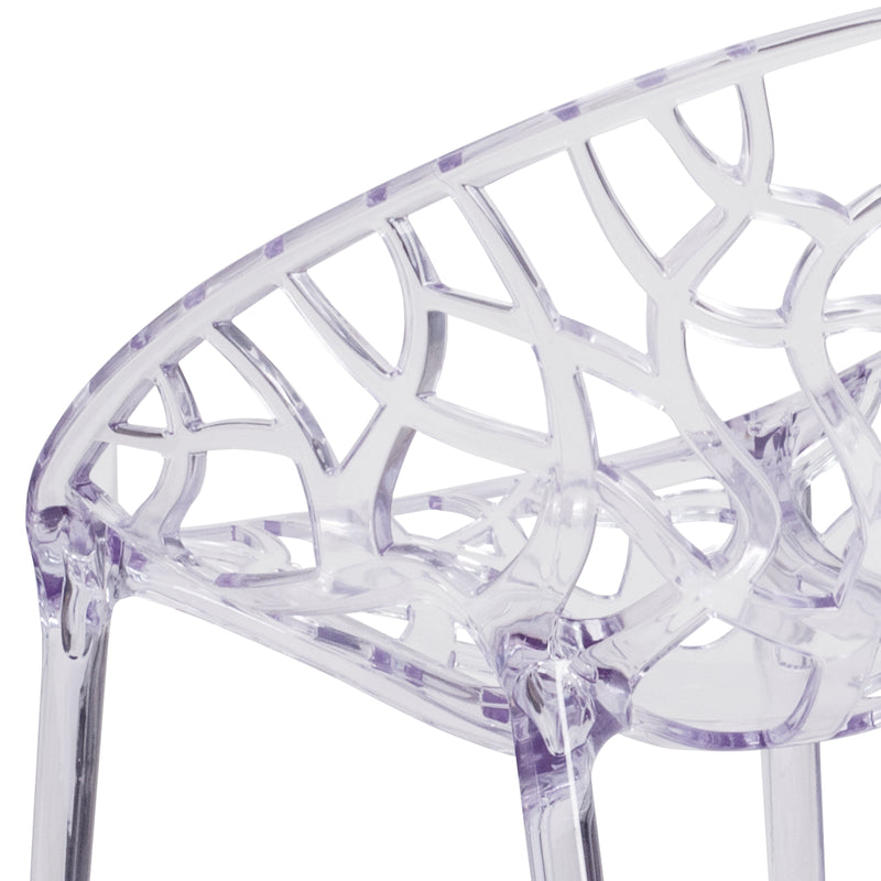 Specter Series Transparent Stacking Side Chair