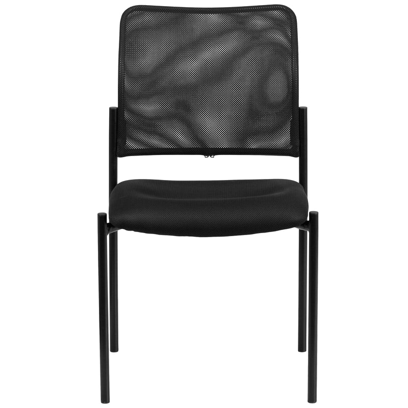 Comfort Black Mesh Stackable Steel Side Chair