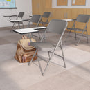 Premium Steel Folding Chair with Right Handed Tablet Arm