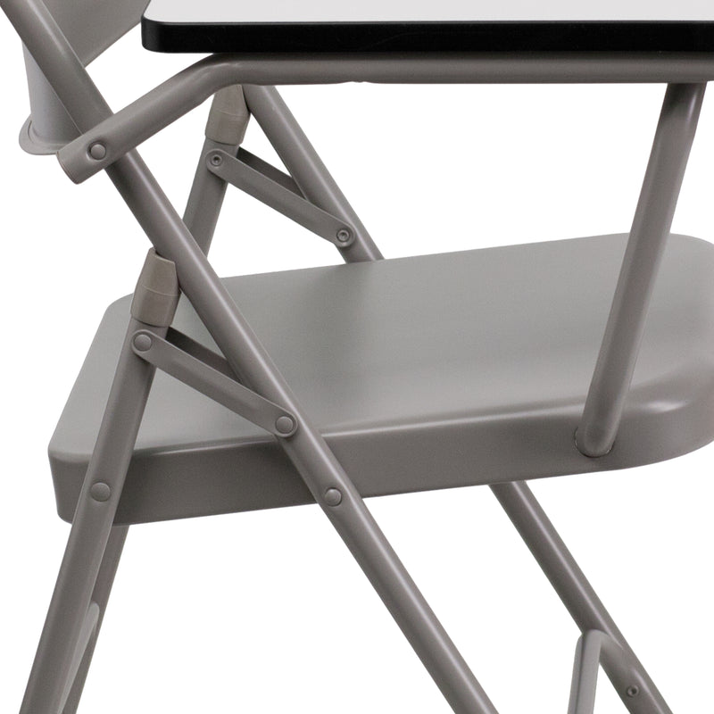 Premium Steel Folding Chair with Right Handed Tablet Arm