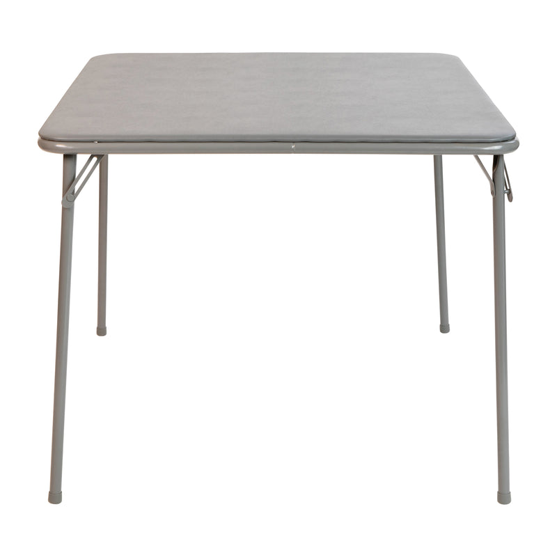 Gray Folding Card Table - Lightweight Portable Folding Table with Collapsible Legs