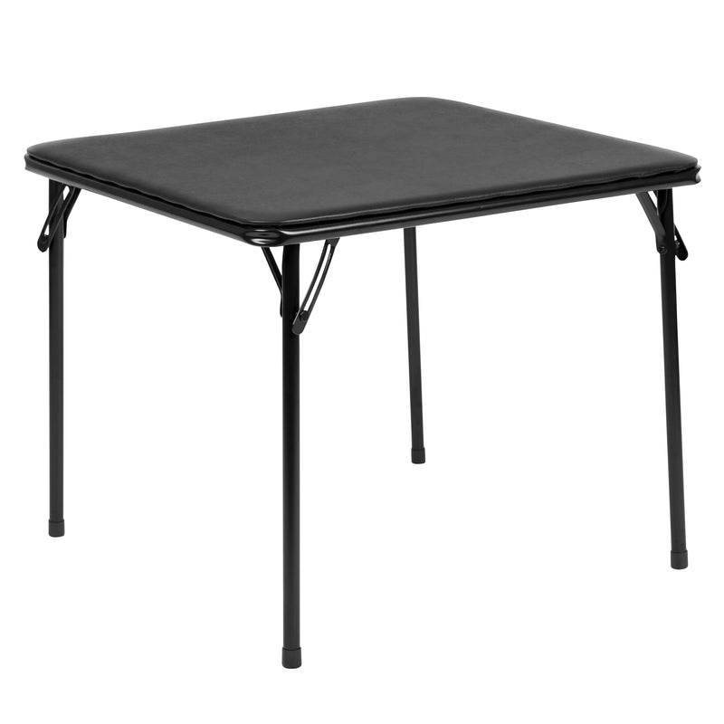 Kids Black 5 Piece Folding Table and Chair Set