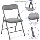 Kids Gray 5 Piece Folding Table and Chair Set