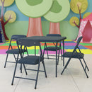 Kids Navy 5 Piece Folding Table and Chair Set