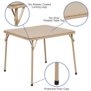 Kids Tan 5 Piece Folding Table and Chair Set