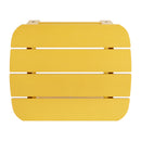 2 Pack Charlestown All-Weather Poly Resin Wood Adirondack Chairs with Side Table in Yellow