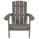 Charlestown All-Weather Poly Resin Wood Adirondack Chair in Gray