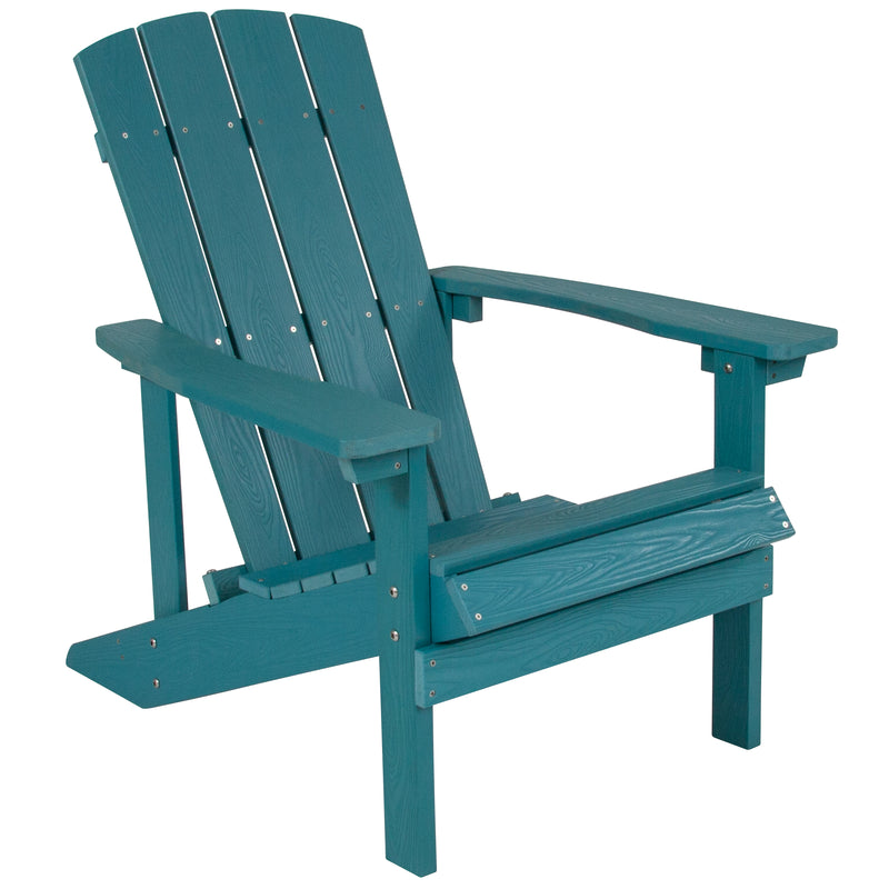 Charlestown All-Weather Poly Resin Wood Adirondack Chair in Sea Foam