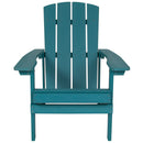 Charlestown All-Weather Poly Resin Wood Adirondack Chair in Sea Foam