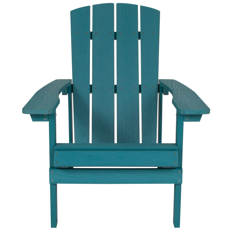 Charlestown All-Weather Poly Resin Wood Adirondack Chair in Sea Foam