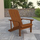 Charlestown All-Weather Poly Resin Wood Adirondack Chair in Teak