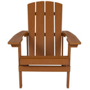 Charlestown All-Weather Poly Resin Wood Adirondack Chair in Teak