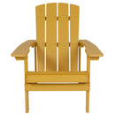 Charlestown All-Weather Poly Resin Wood Adirondack Chair in Yellow