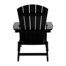 Charlestown All-Weather Poly Resin Indoor/Outdoor Folding Adirondack Chair in Black